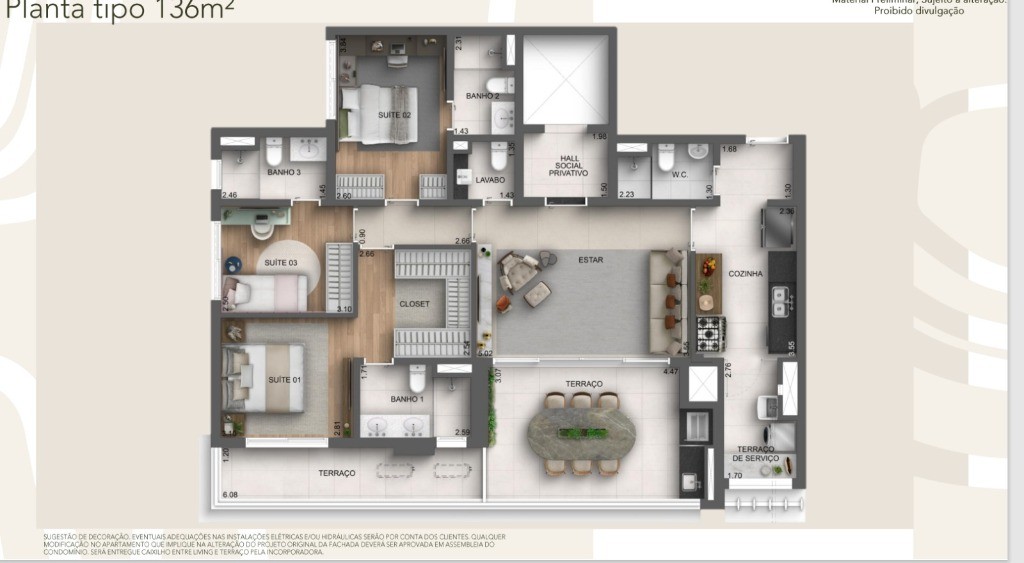 Apartamento, 2 quartos, 114 m² - Foto 59
