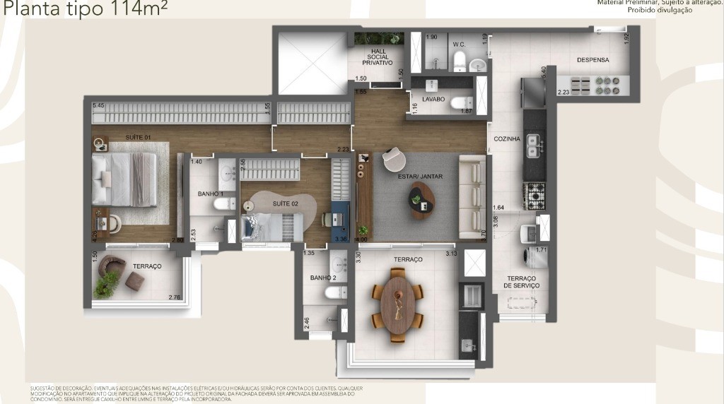 Apartamento, 2 quartos, 114 m² - Foto 56