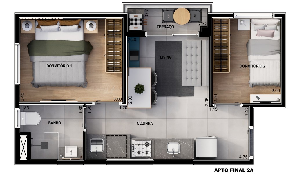 Apartamento, 2 quartos, 33 m² - Foto 17