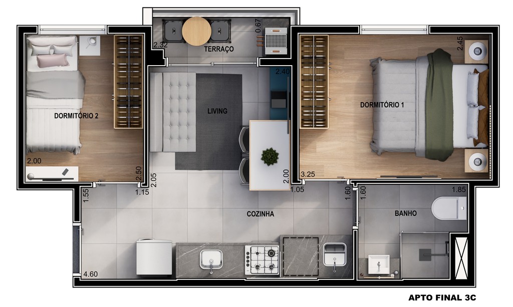 Apartamento, 2 quartos, 33 m² - Foto 18