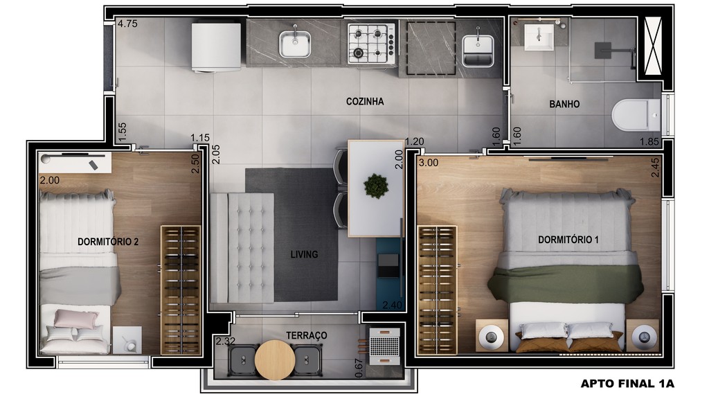 Apartamento, 2 quartos, 33 m² - Foto 19