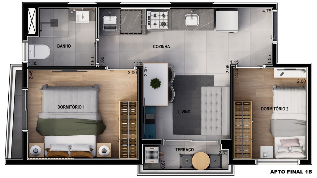 Apartamento, 2 quartos, 33 m² - Foto 20