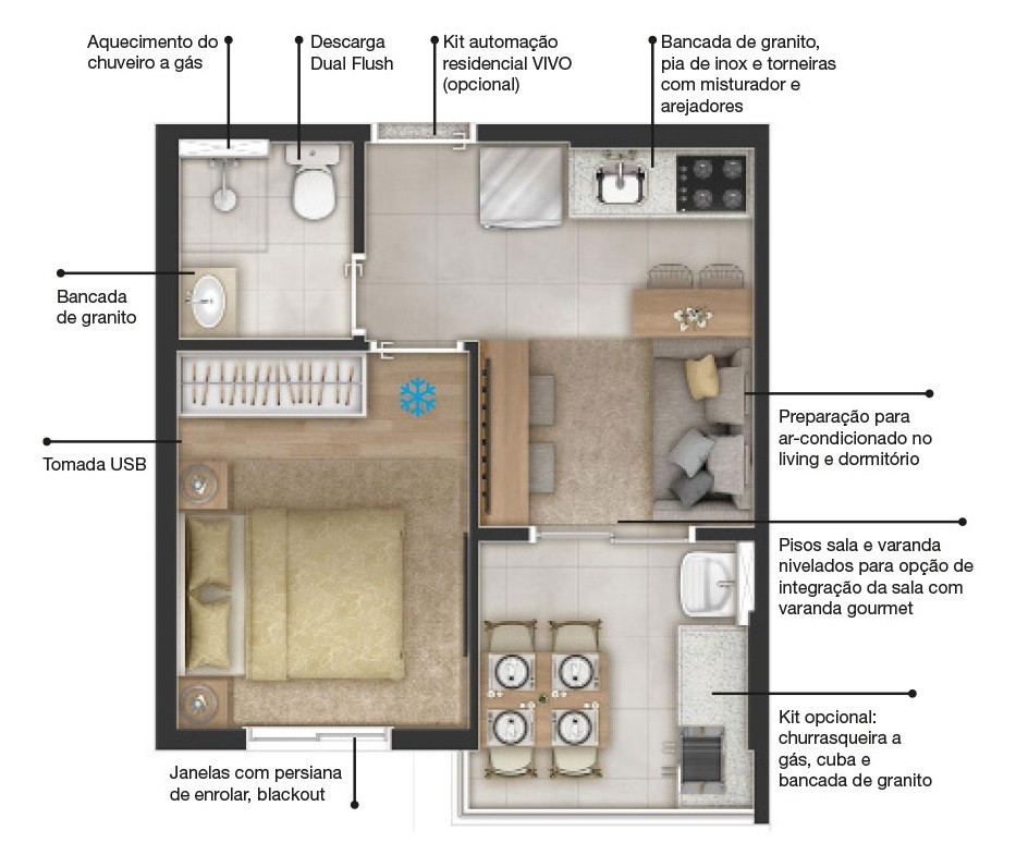 Apartamento, 2 quartos, 44 m² - Foto 31