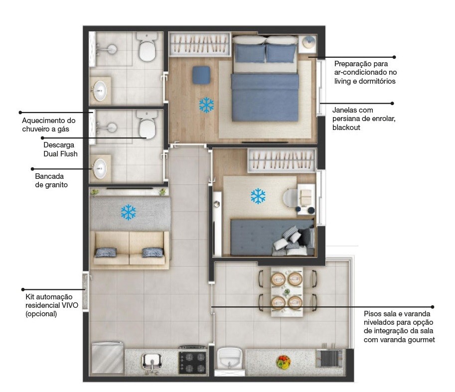 Apartamento, 2 quartos, 44 m² - Foto 32
