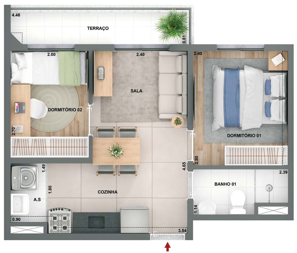 Apartamento, 2 quartos, 52 m² - Foto 24