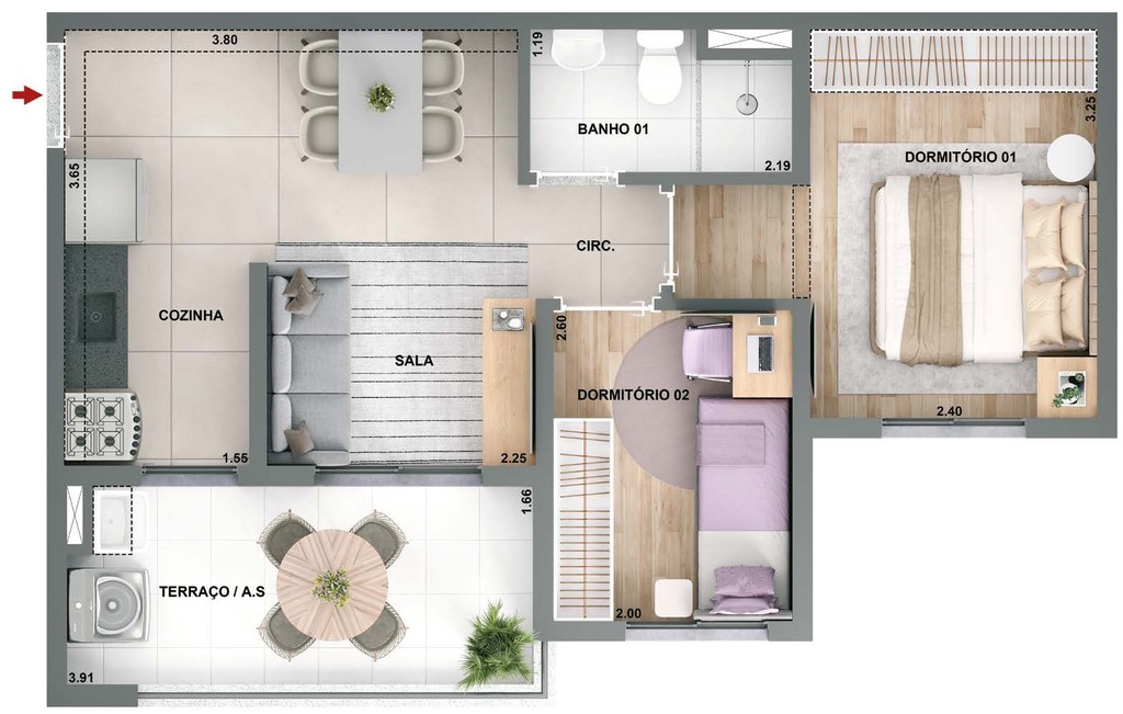 Apartamento, 2 quartos, 52 m² - Foto 26