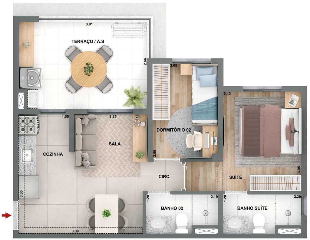 Apartamento, 2 quartos, 52 m² - Foto 27