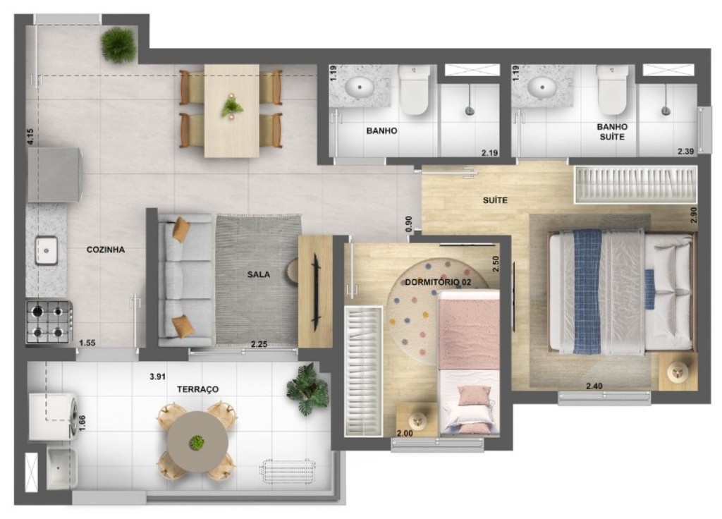 Apartamento, 2 quartos, 37 m² - Foto 26