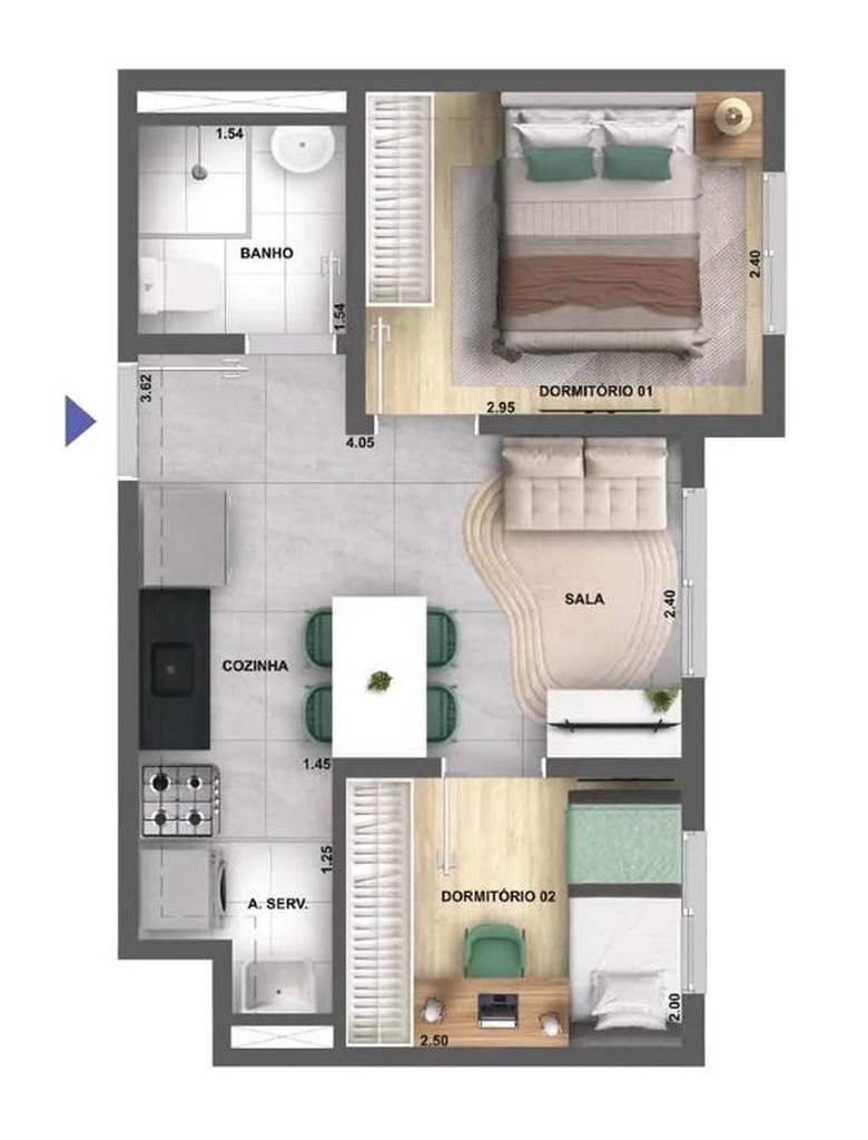 Apartamento, 2 quartos, 32 m² - Foto 20