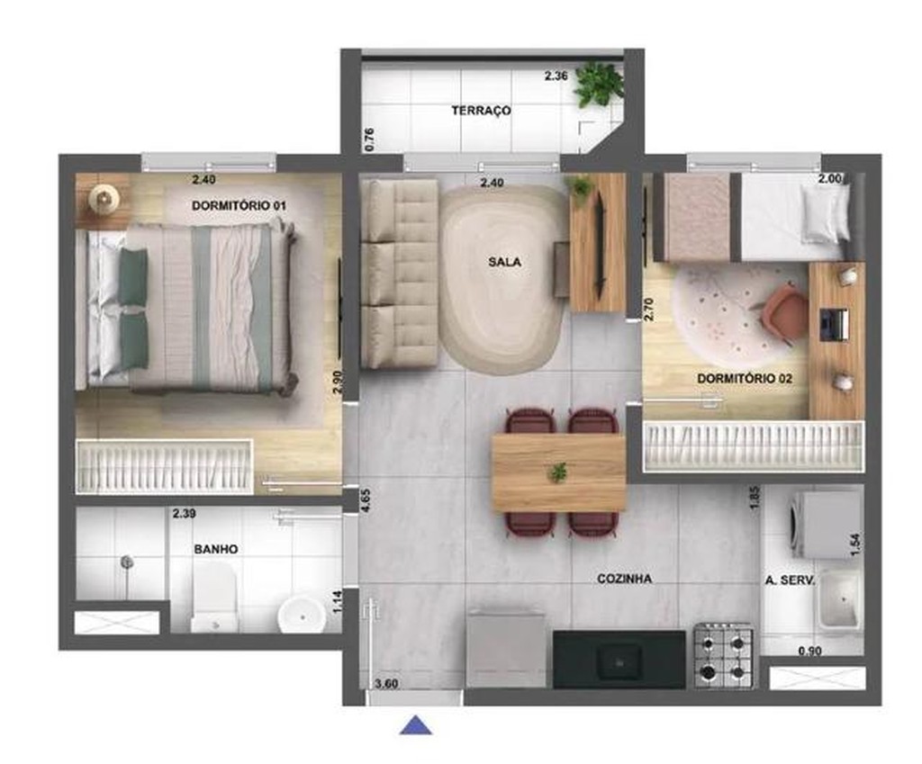 Apartamento, 2 quartos, 32 m² - Foto 23