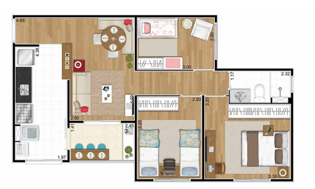 Apartamento, 3 quartos, 62 m² - Foto 92