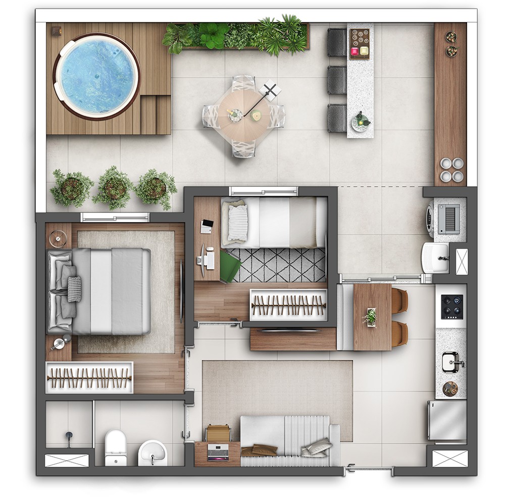 Apartamento, 2 quartos, 35 m² - Foto 32