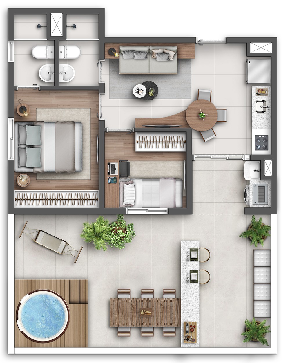Apartamento, 2 quartos, 35 m² - Foto 34