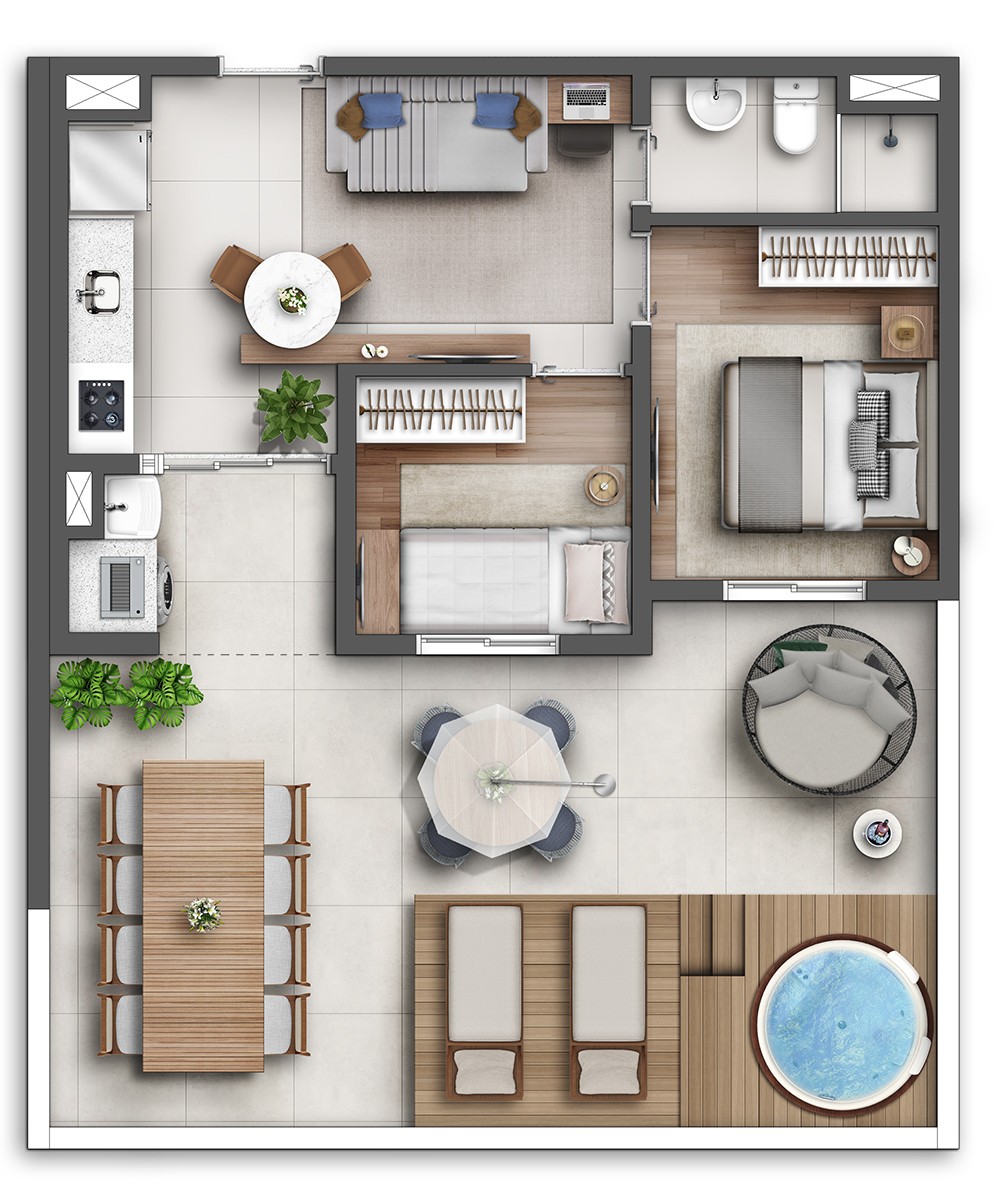 Apartamento, 2 quartos, 38 m² - Foto 33