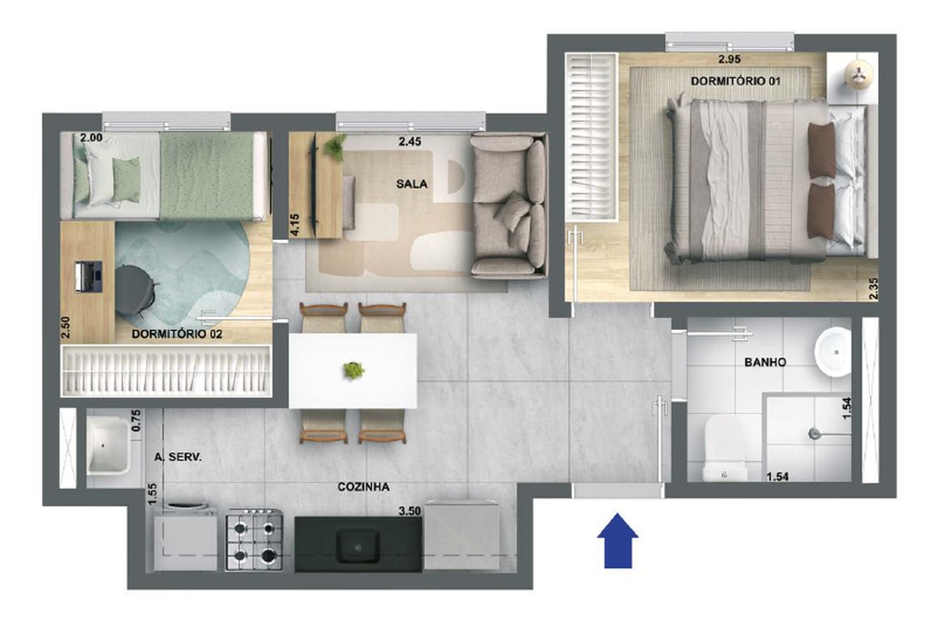Apartamento, 2 quartos, 32 m² - Foto 26