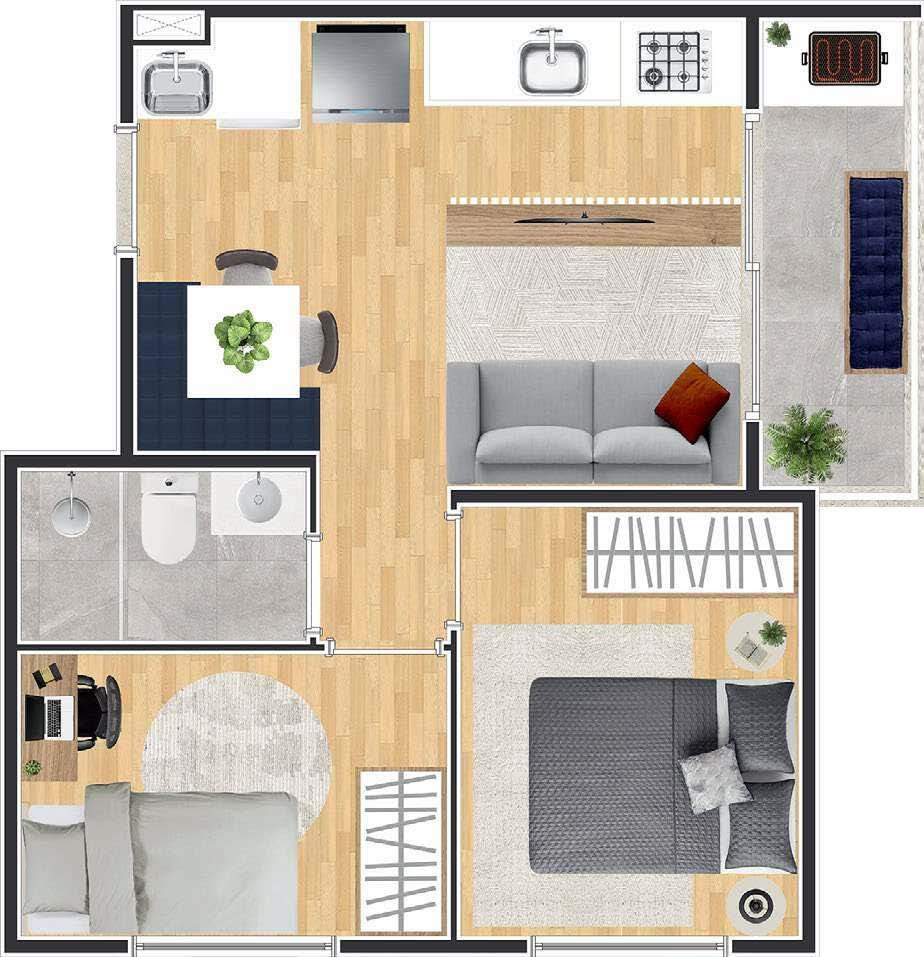 Apartamento, 2 quartos, 41 m² - Foto 19