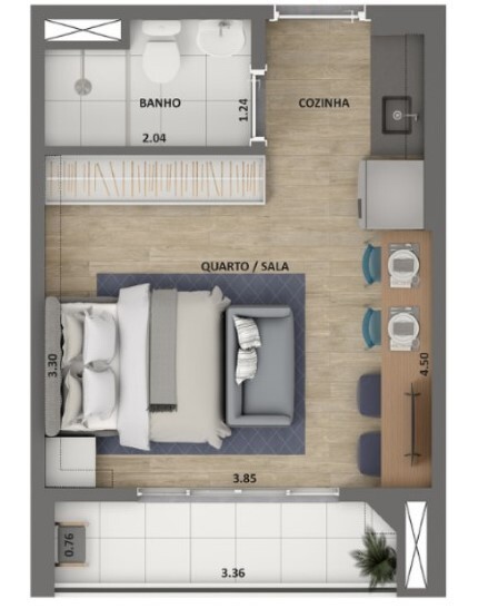 Apartamento, 1 quarto, 28 m² - Foto 24