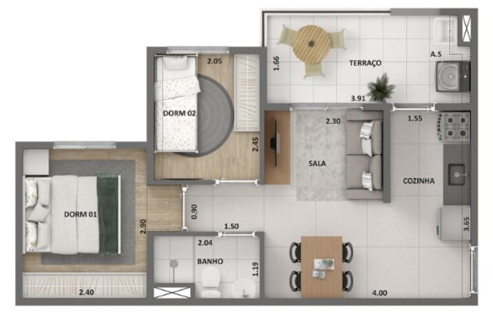 Apartamento, 2 quartos, 48 m² - Foto 26