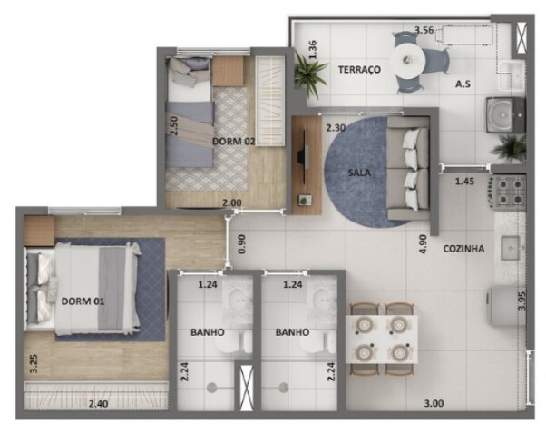 Apartamento, 2 quartos, 48 m² - Foto 28