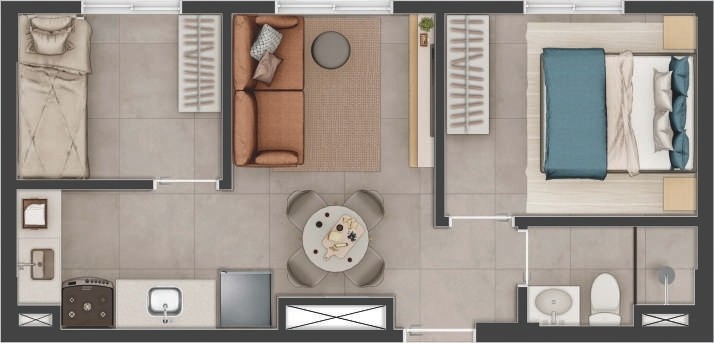 Apartamento, 2 quartos, 33 m² - Foto 38