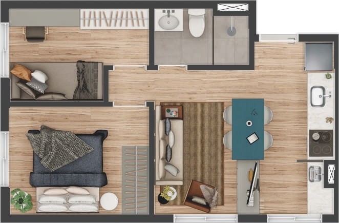 Apartamento, 2 quartos, 33 m² - Foto 39