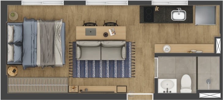 Apartamento, 2 quartos, 33 m² - Foto 31