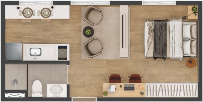 Apartamento, 2 quartos, 33 m² - Foto 32