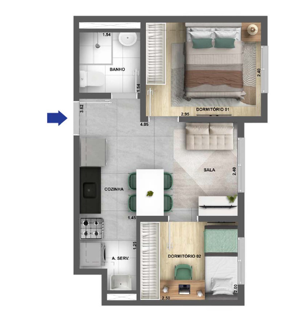 Apartamento, 2 quartos, 32 m² - Foto 23