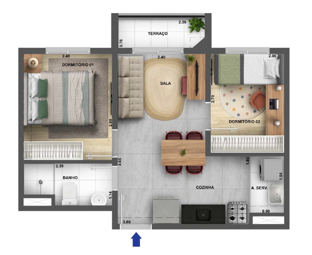 Apartamento, 2 quartos, 32 m² - Foto 25