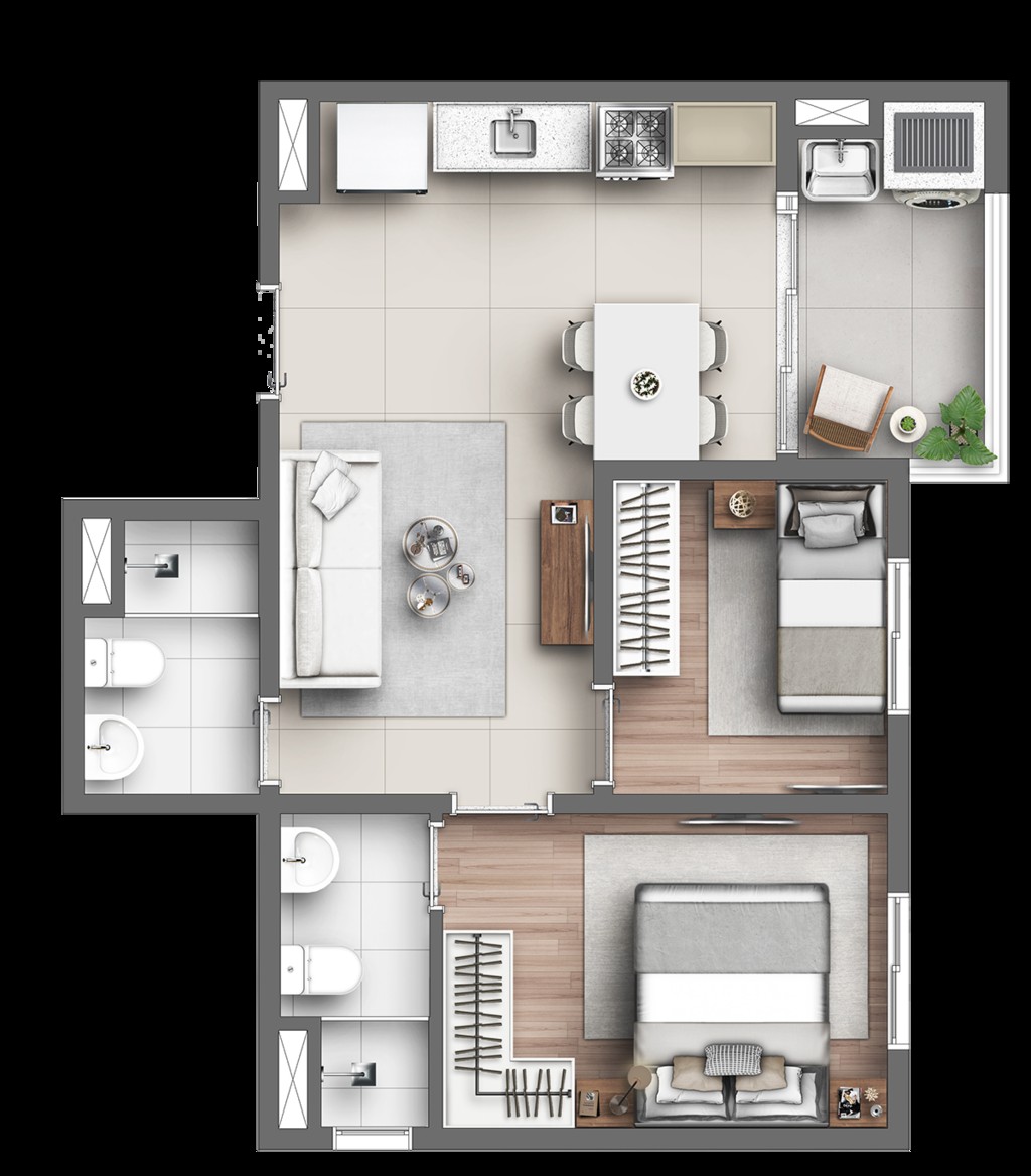 Apartamento, 3 quartos, 49 m² - Foto 26