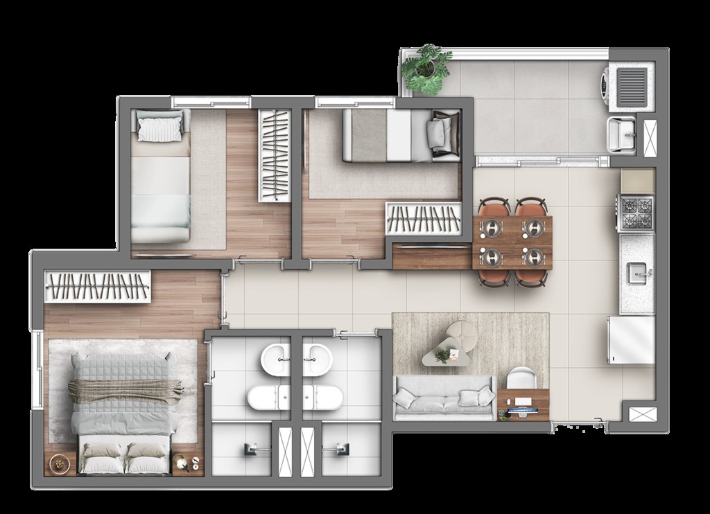 Apartamento, 3 quartos, 49 m² - Foto 28