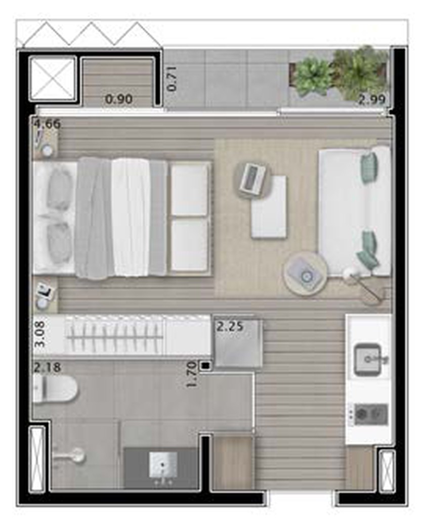 Apartamento, 1 quarto, 27 m² - Foto 34