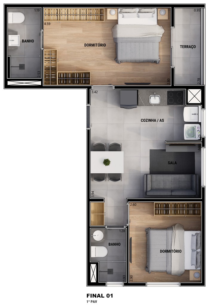 Apartamento, 2 quartos, 53 m² - Foto 30
