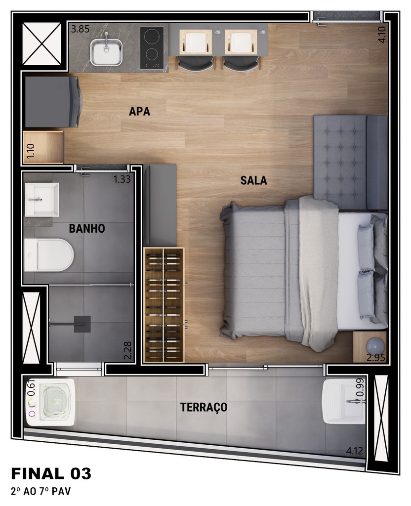 Apartamento, 1 quarto, 31 m² - Foto 21