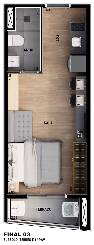 Apartamento, 1 quarto, 31 m² - Foto 22