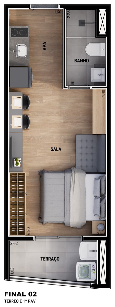 Apartamento, 1 quarto, 31 m² - Foto 23