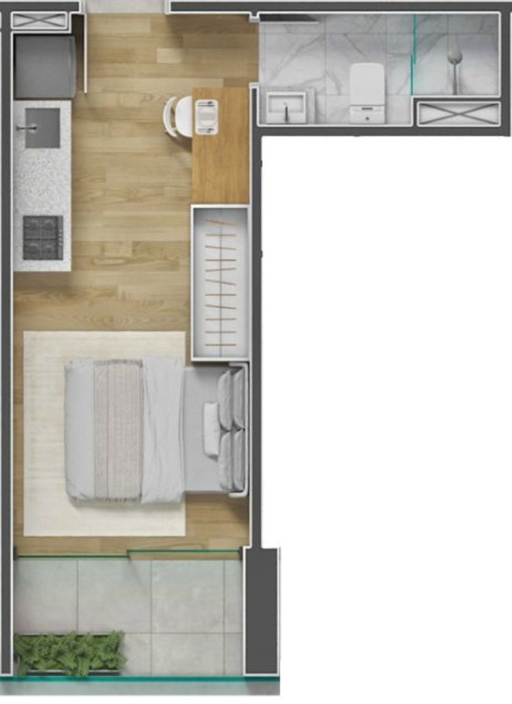 Apartamento, 1 quarto, 18 m² - Foto 34