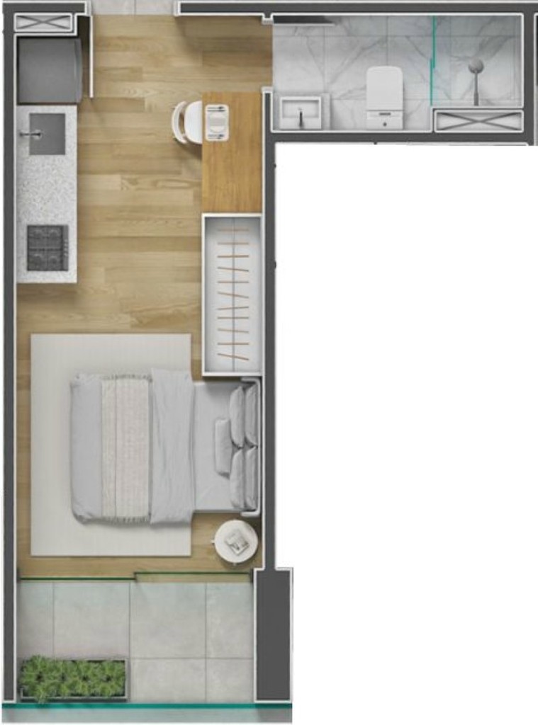Apartamento, 1 quarto, 18 m² - Foto 35