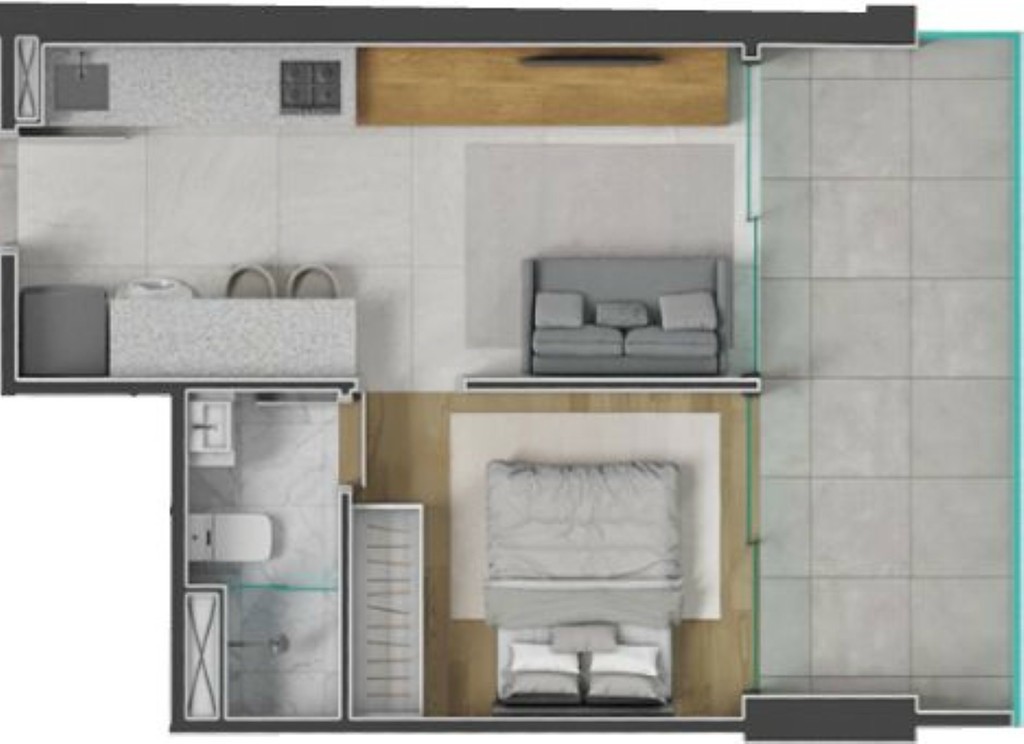 Apartamento, 1 quarto, 37 m² - Foto 50