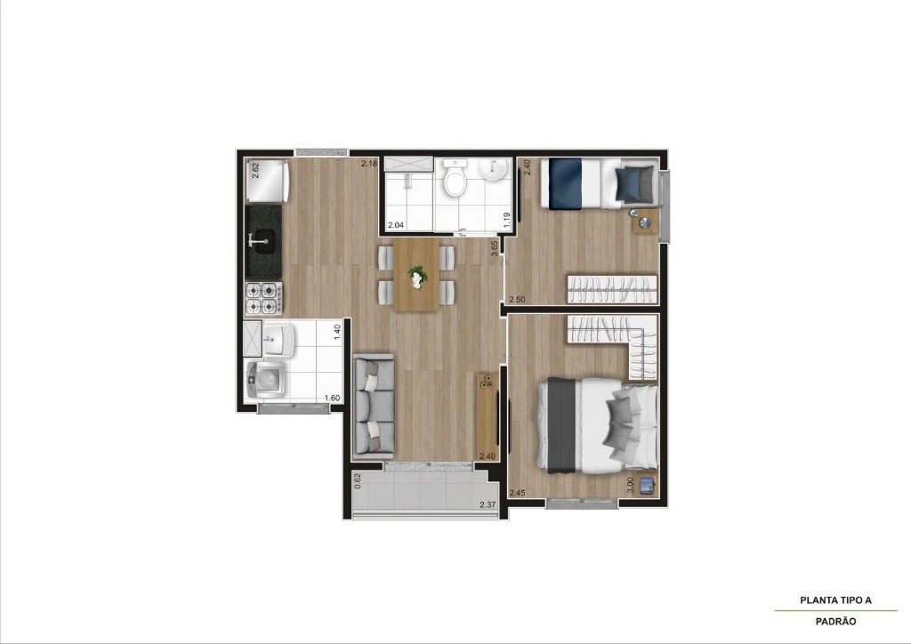 Apartamento, 2 quartos, 44 m² - Foto 18