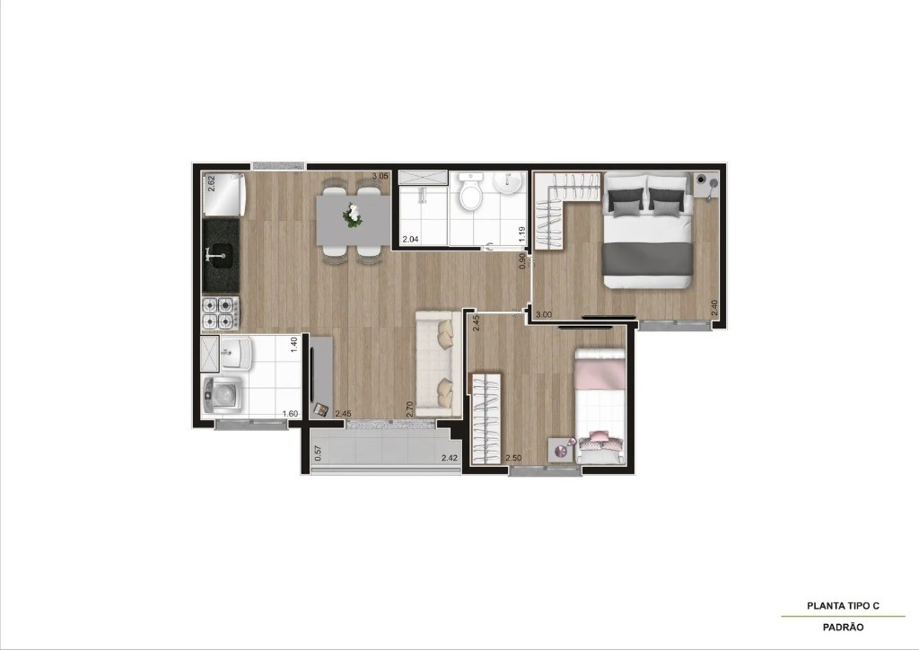 Apartamento, 2 quartos, 44 m² - Foto 20