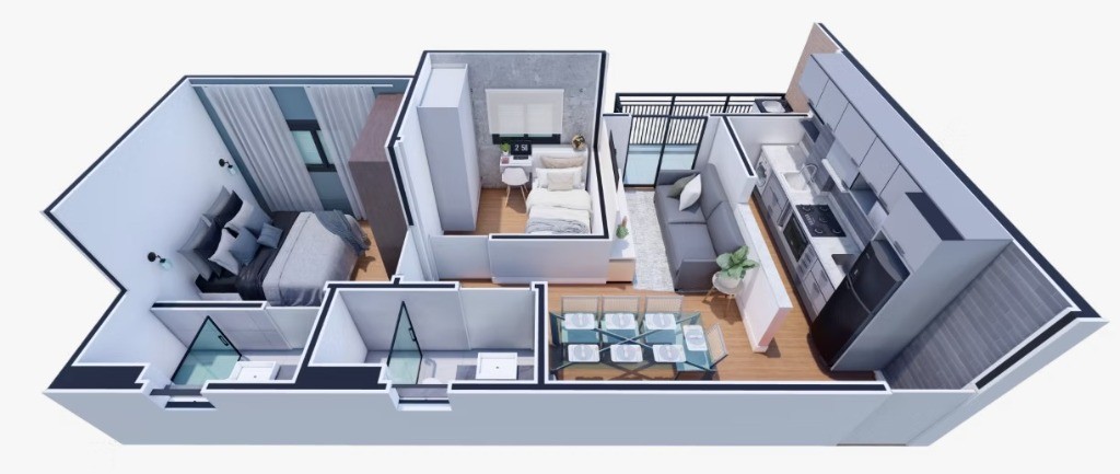 Apartamento, 2 quartos, 50 m² - Foto 2
