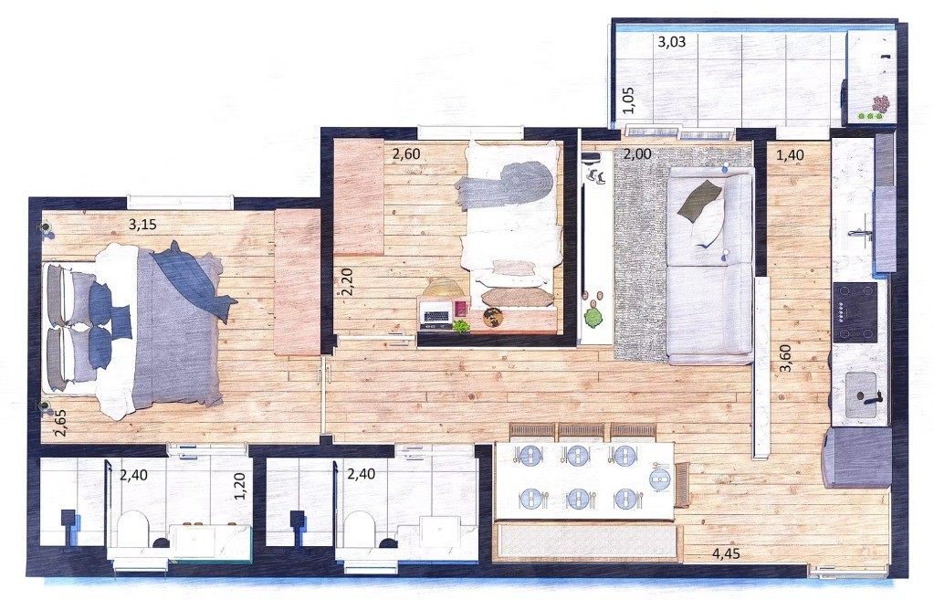 Apartamento, 2 quartos, 50 m² - Foto 4
