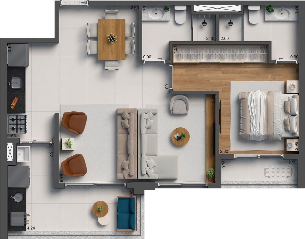 Apartamento, 3 quartos, 97 m² - Foto 29