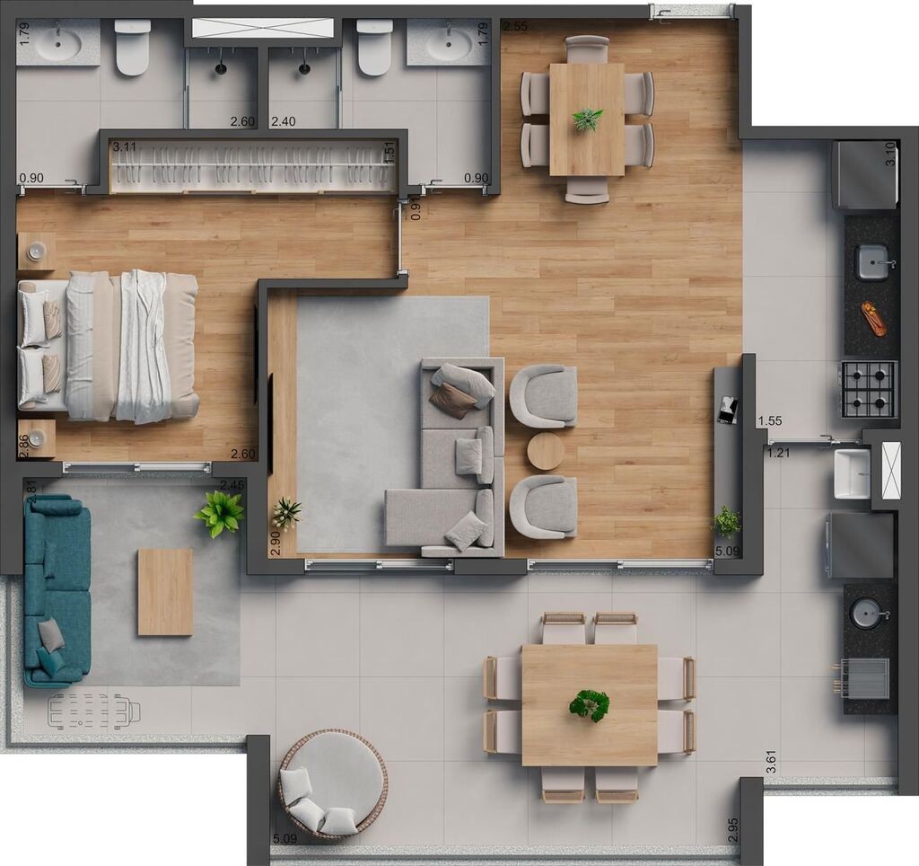 Apartamento, 3 quartos, 97 m² - Foto 31