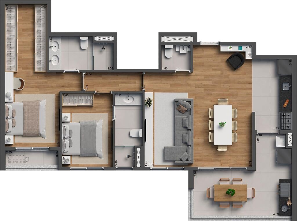 Apartamento, 3 quartos, 97 m² - Foto 33