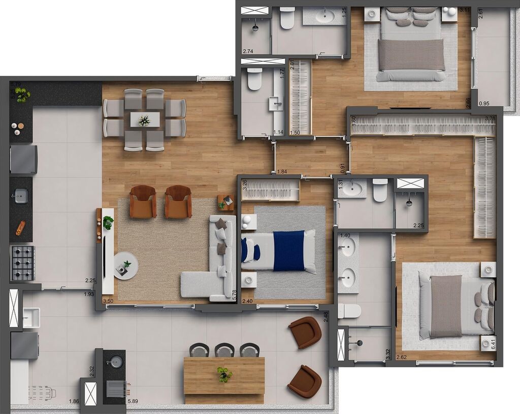 Apartamento, 3 quartos, 120 m² - Foto 34