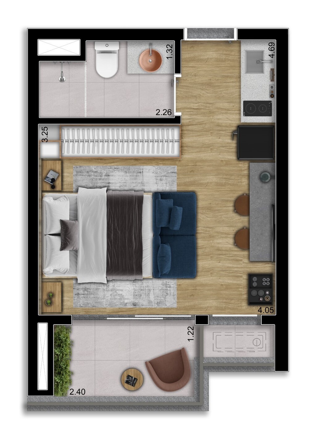 Apartamento, 1 quarto, 32 m² - Foto 24