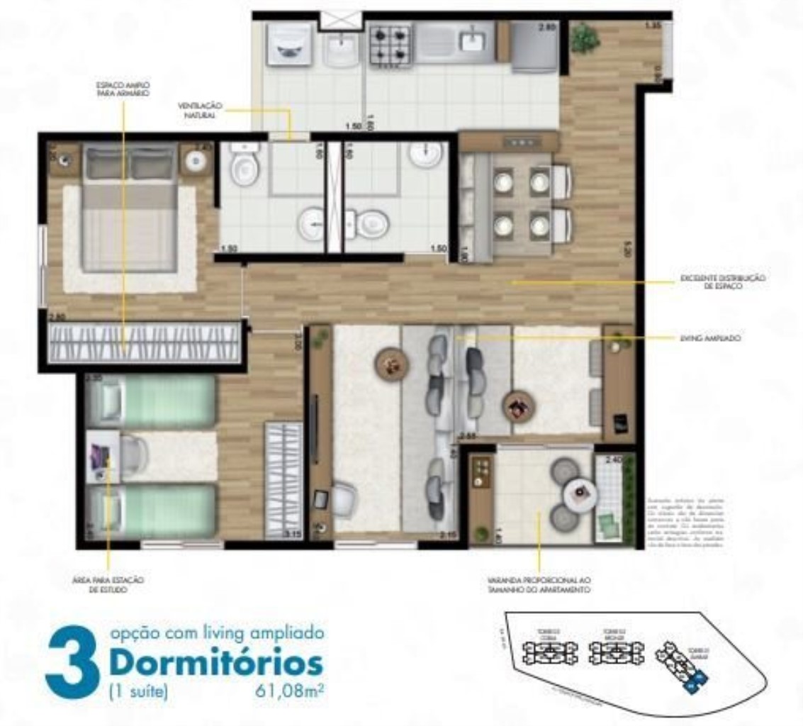 Apartamento, 2 quartos, 45 m² - Foto 14