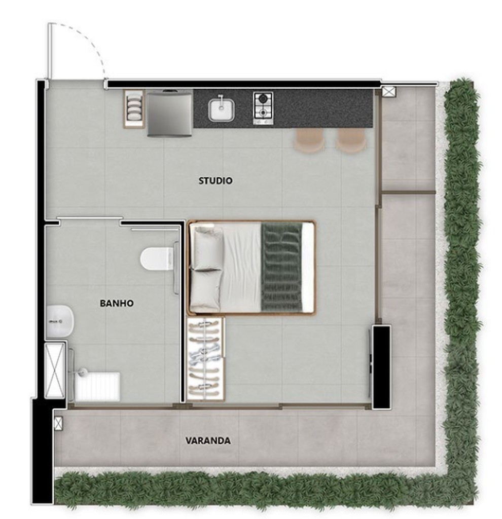 Apartamento, 1 quarto, 37 m² - Foto 16